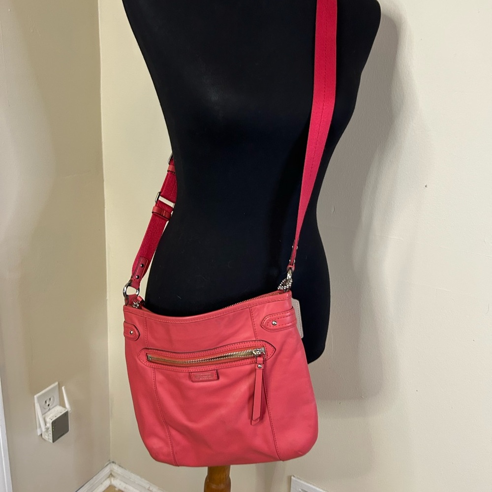 Coach Daisy Spectator F23948 Leather Crossbody Bag coral shoulder travel